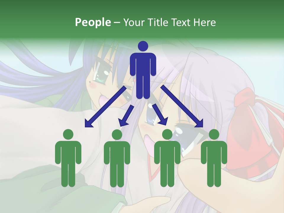 A Couple Of Anime Girls Hugging Each Other PowerPoint Template