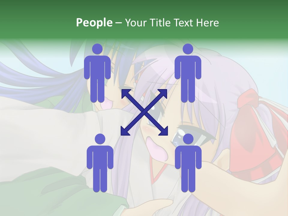 A Couple Of Anime Girls Hugging Each Other PowerPoint Template