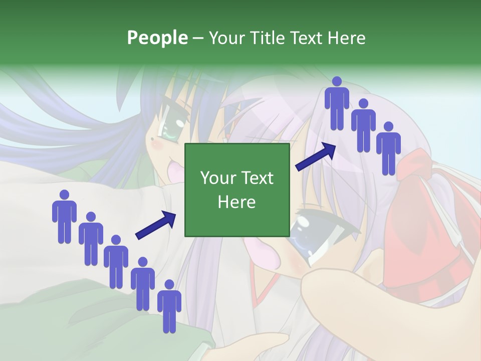 A Couple Of Anime Girls Hugging Each Other PowerPoint Template