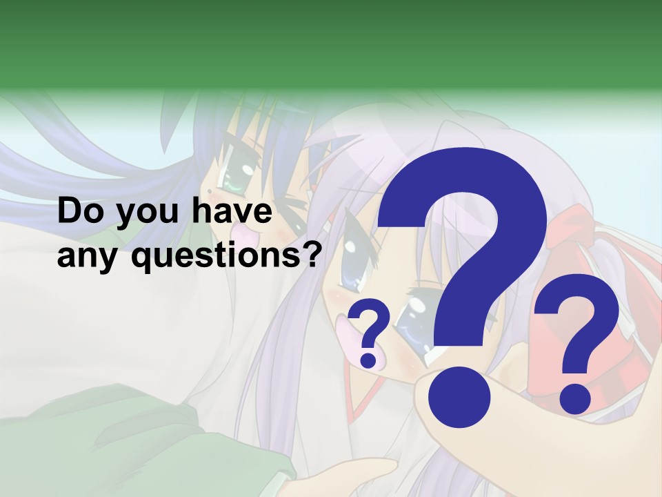 A Couple Of Anime Girls Hugging Each Other PowerPoint Template