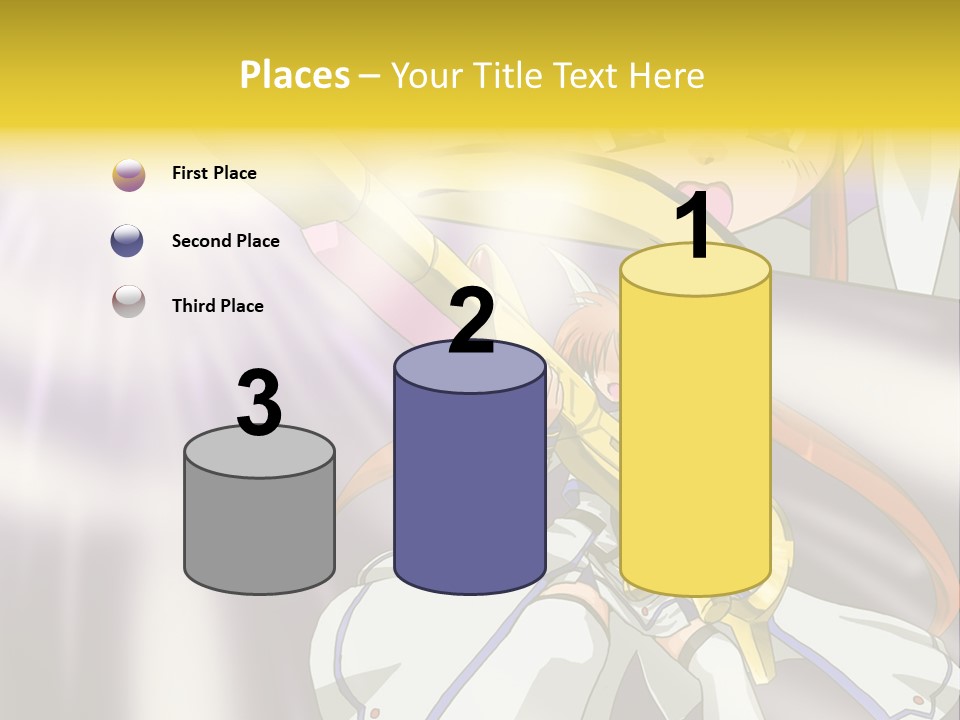 A Anime Character Holding A Sword With The Caption Name Of Presentation Company Name PowerPoint Template