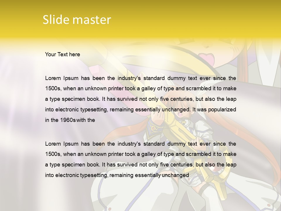 A Anime Character Holding A Sword With The Caption Name Of Presentation Company Name PowerPoint Template