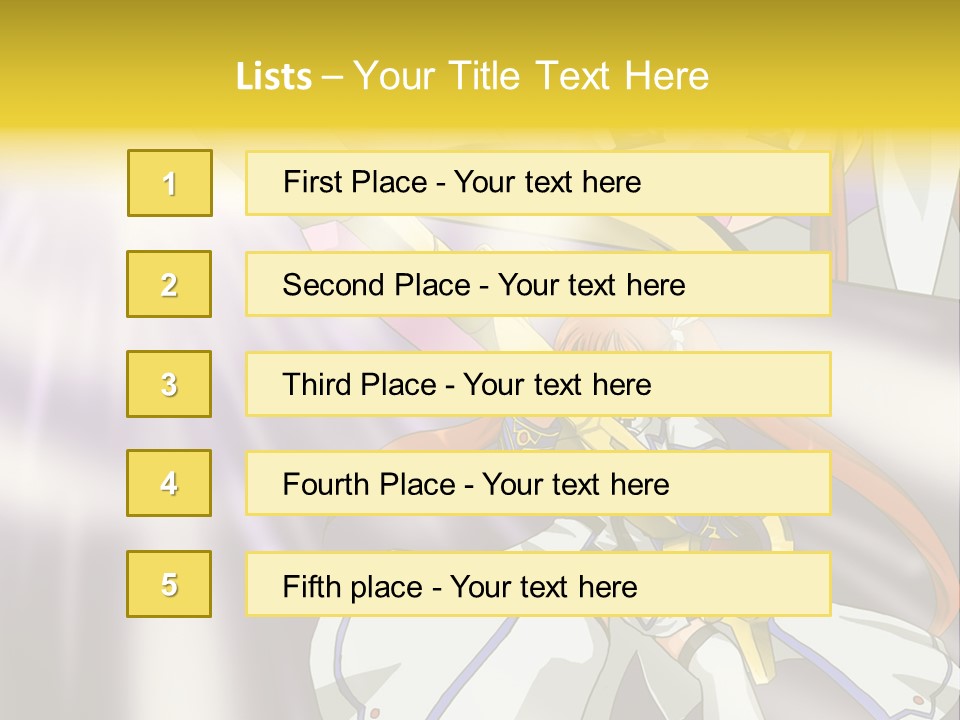 A Anime Character Holding A Sword With The Caption Name Of Presentation Company Name PowerPoint Template