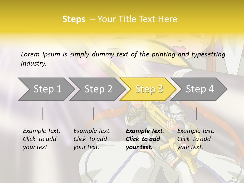 A Anime Character Holding A Sword With The Caption Name Of Presentation Company Name PowerPoint Template