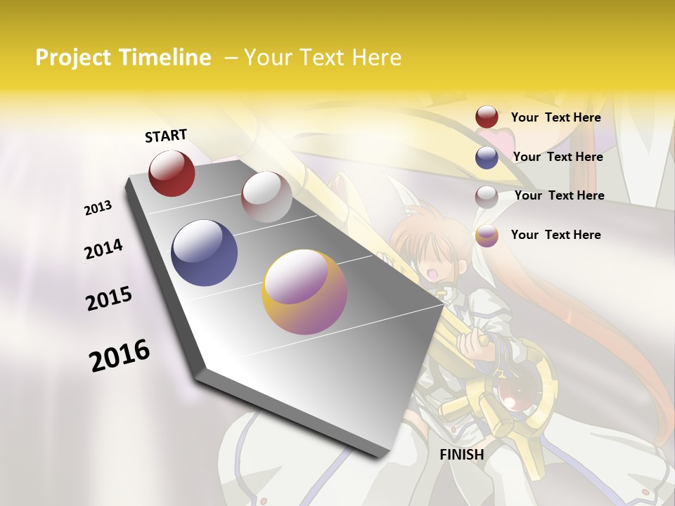 A Anime Character Holding A Sword With The Caption Name Of Presentation Company Name PowerPoint Template