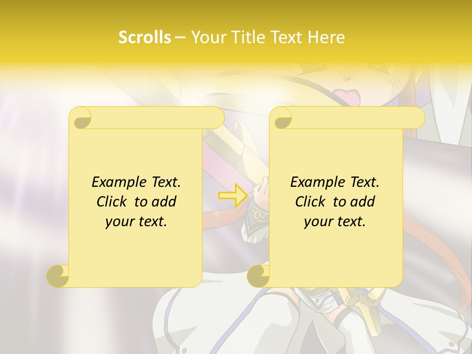 A Anime Character Holding A Sword With The Caption Name Of Presentation Company Name PowerPoint Template