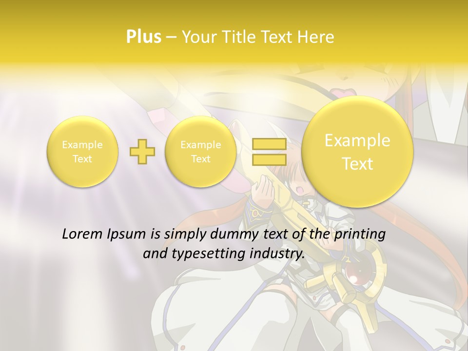 A Anime Character Holding A Sword With The Caption Name Of Presentation Company Name PowerPoint Template