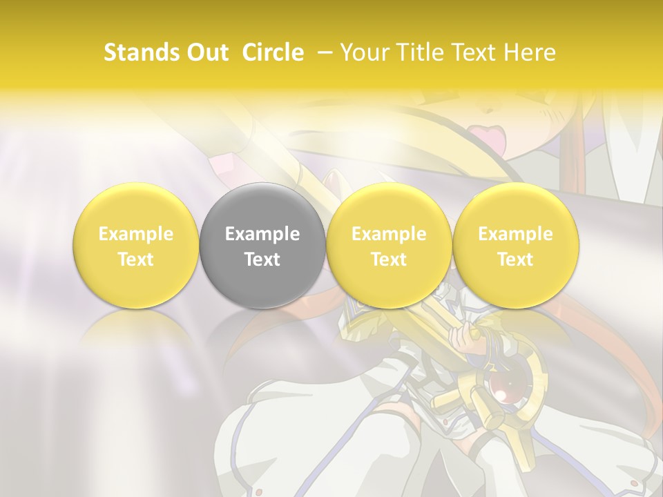 A Anime Character Holding A Sword With The Caption Name Of Presentation Company Name PowerPoint Template