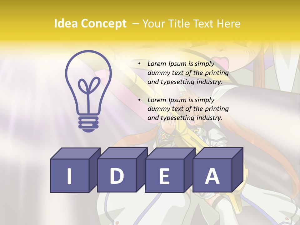 A Anime Character Holding A Sword With The Caption Name Of Presentation Company Name PowerPoint Template