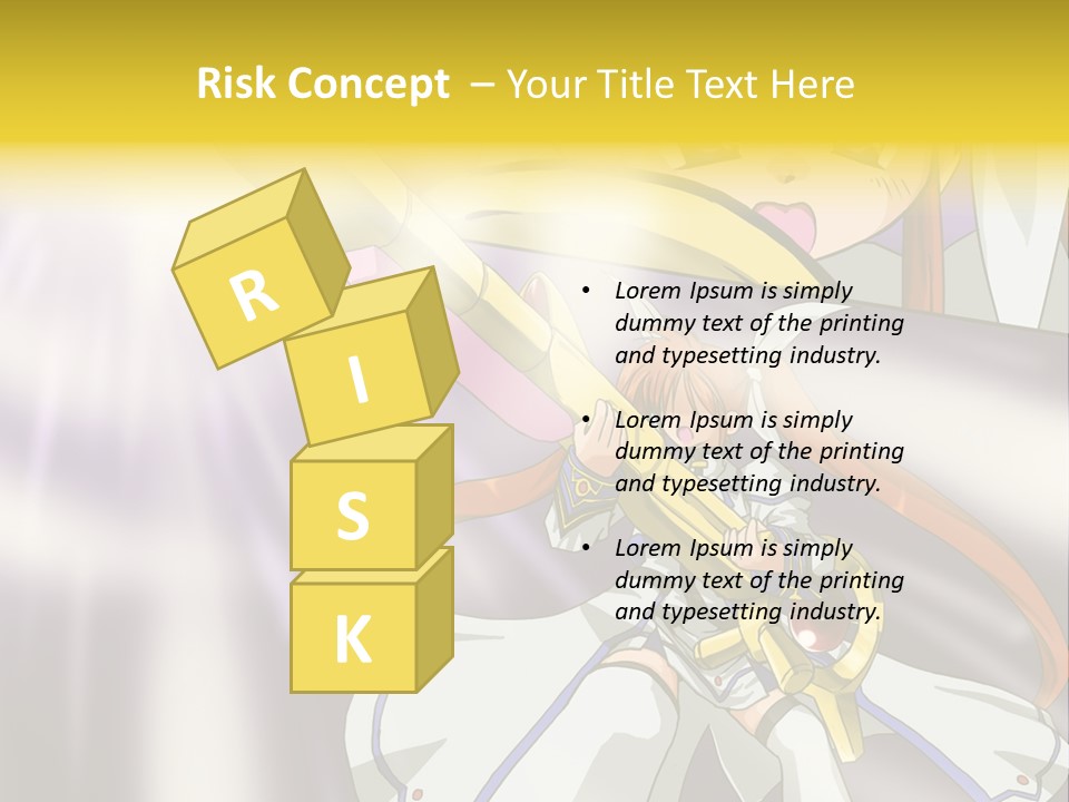 A Anime Character Holding A Sword With The Caption Name Of Presentation Company Name PowerPoint Template