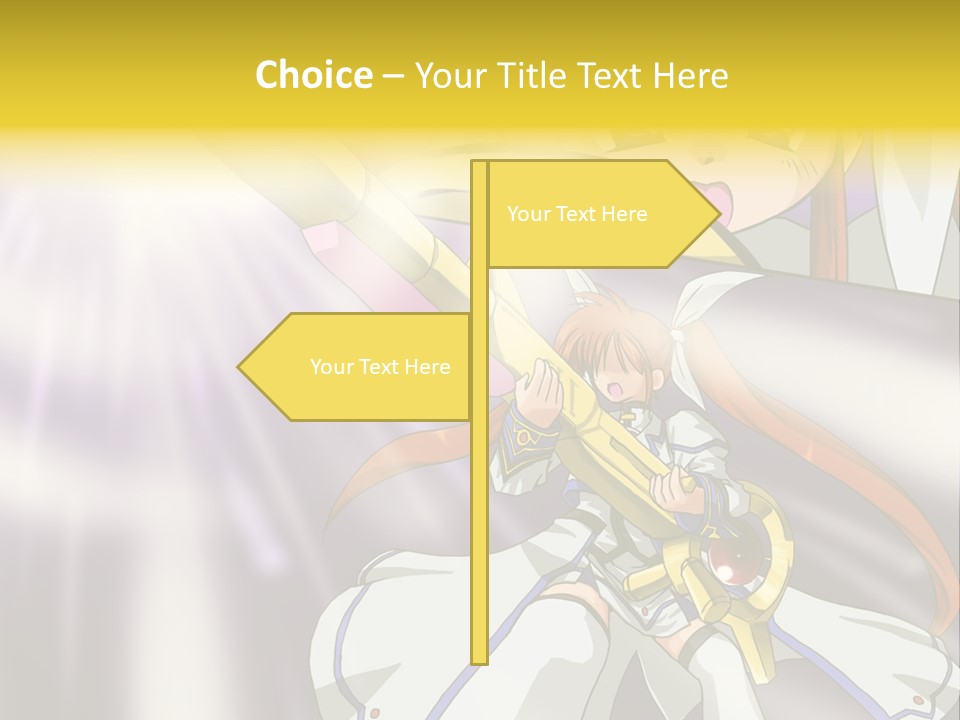A Anime Character Holding A Sword With The Caption Name Of Presentation Company Name PowerPoint Template