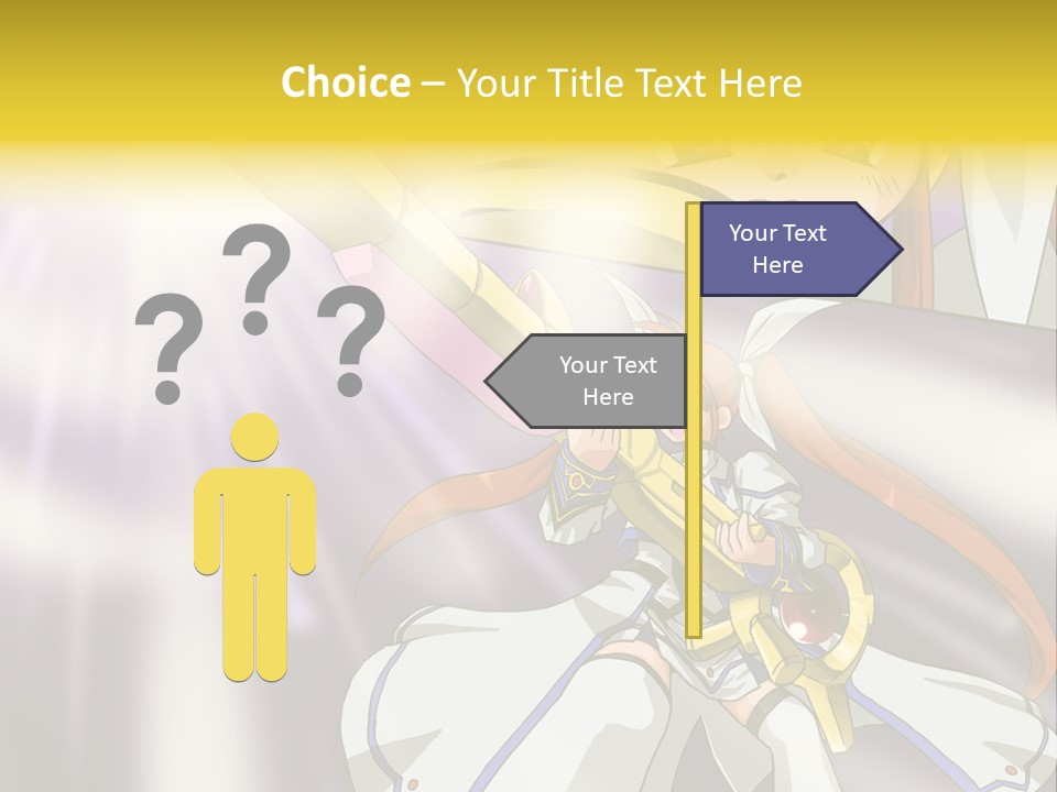 A Anime Character Holding A Sword With The Caption Name Of Presentation Company Name PowerPoint Template