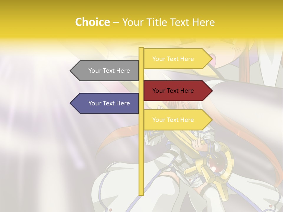 A Anime Character Holding A Sword With The Caption Name Of Presentation Company Name PowerPoint Template