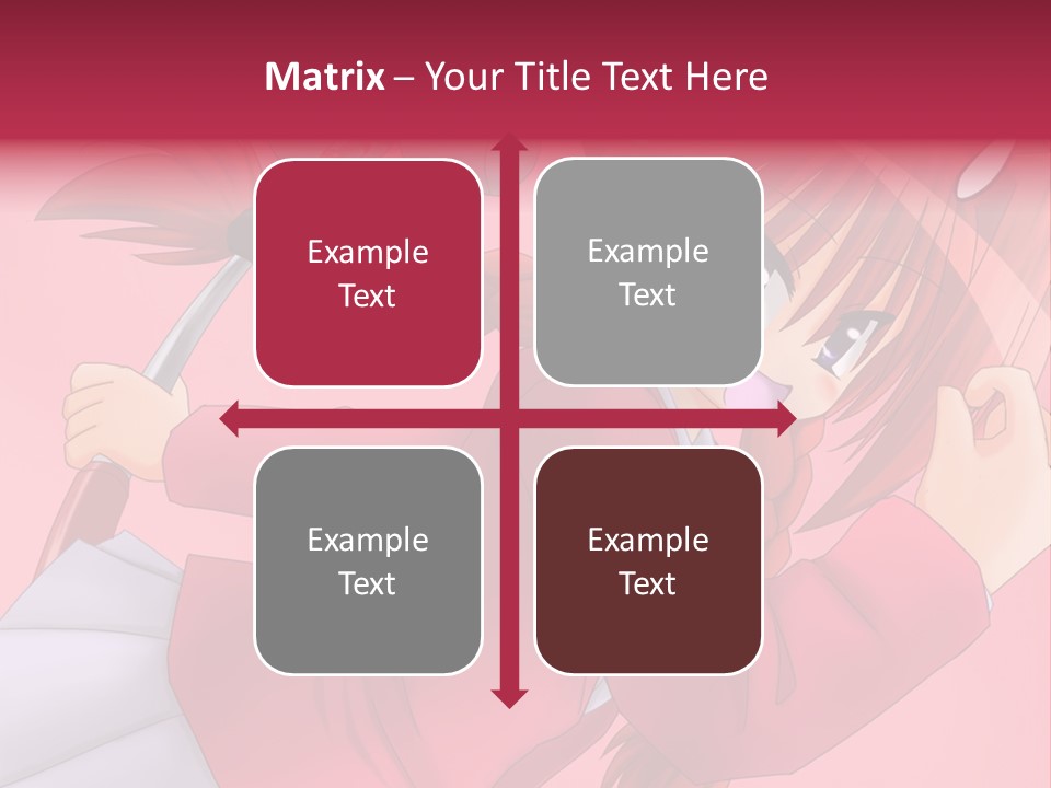 A Woman With Red Hair Is Holding An Umbrella PowerPoint Template