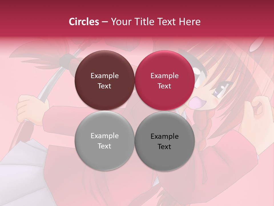 A Woman With Red Hair Is Holding An Umbrella PowerPoint Template