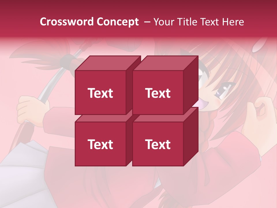 A Woman With Red Hair Is Holding An Umbrella PowerPoint Template