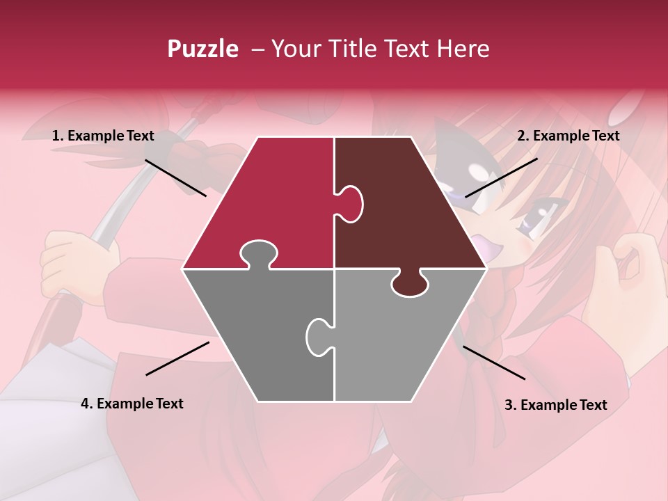 A Woman With Red Hair Is Holding An Umbrella PowerPoint Template