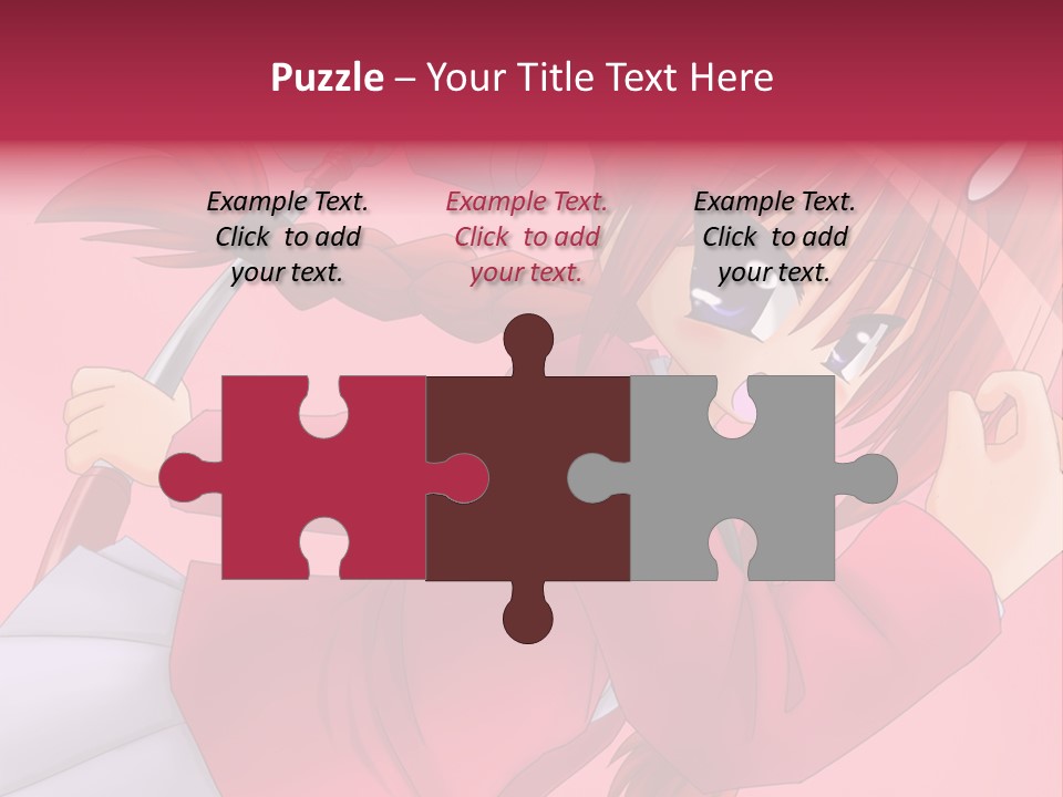 A Woman With Red Hair Is Holding An Umbrella PowerPoint Template