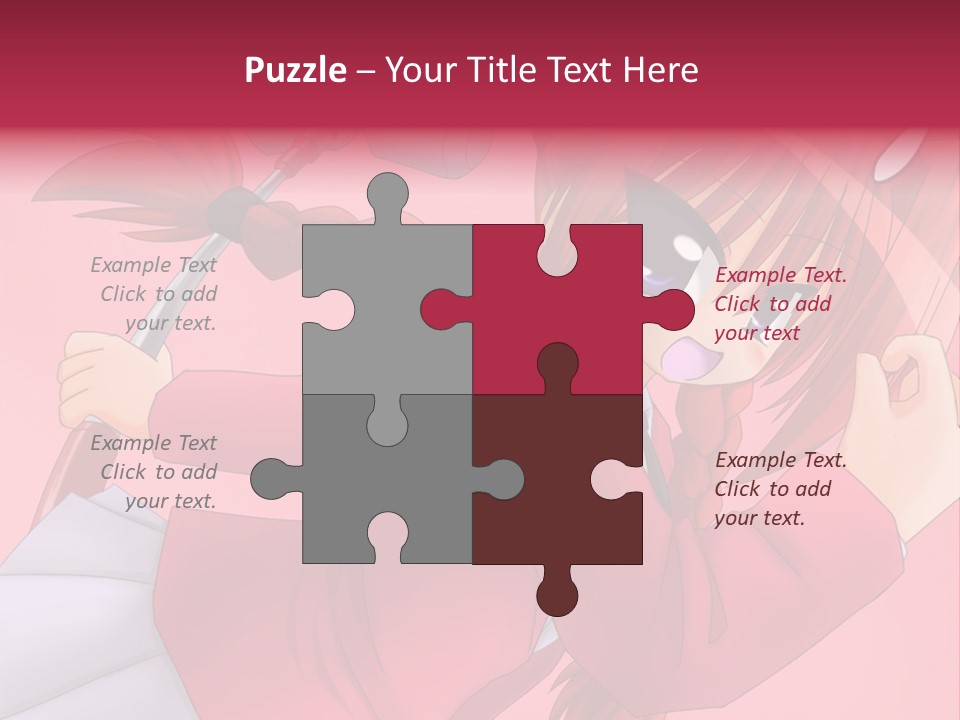 A Woman With Red Hair Is Holding An Umbrella PowerPoint Template