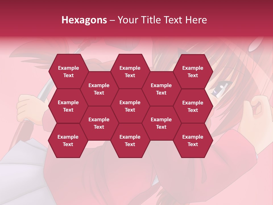 A Woman With Red Hair Is Holding An Umbrella PowerPoint Template