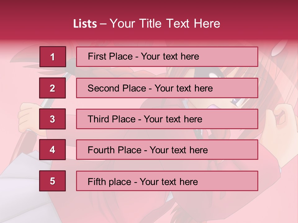 A Woman With Red Hair Is Holding An Umbrella PowerPoint Template