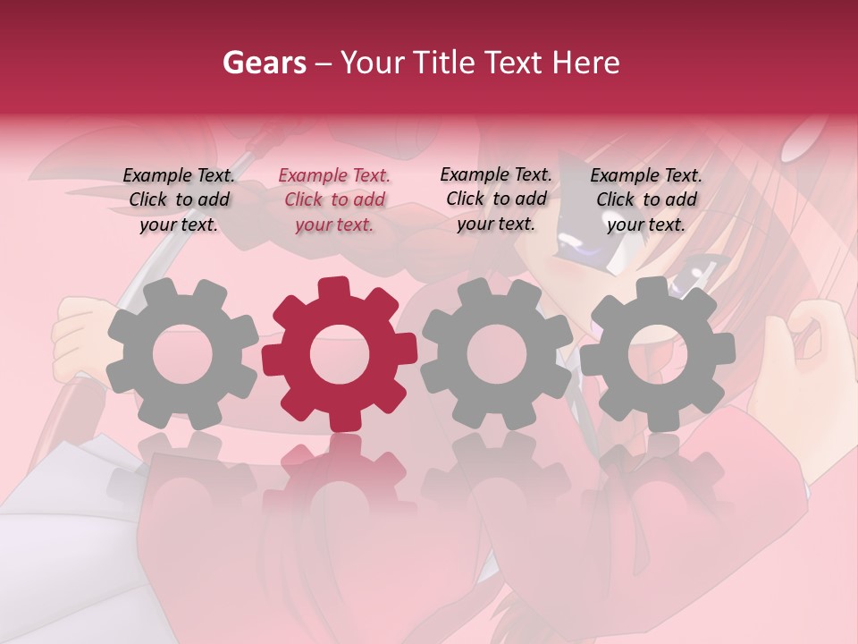 A Woman With Red Hair Is Holding An Umbrella PowerPoint Template