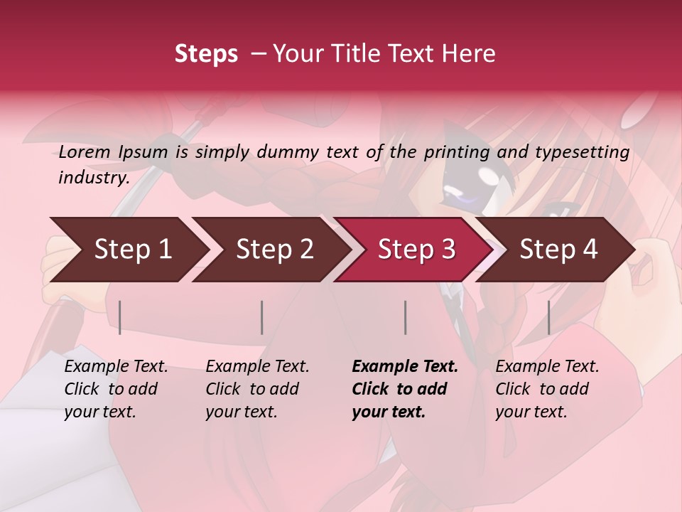 A Woman With Red Hair Is Holding An Umbrella PowerPoint Template