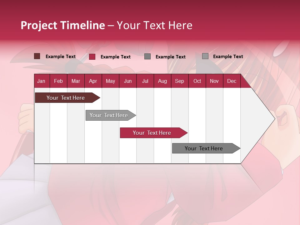 A Woman With Red Hair Is Holding An Umbrella PowerPoint Template
