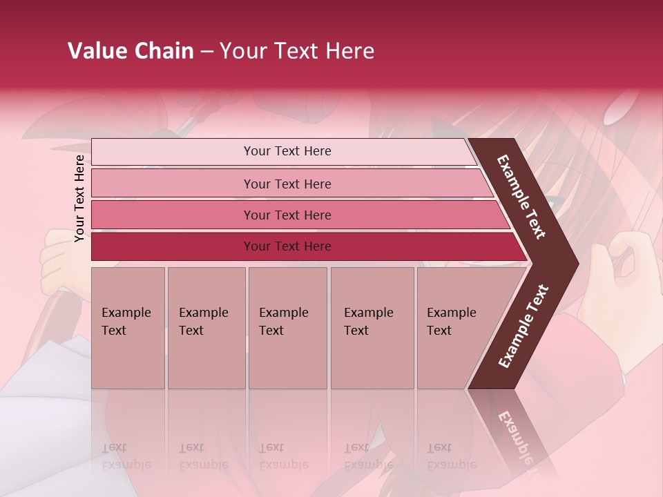 A Woman With Red Hair Is Holding An Umbrella PowerPoint Template