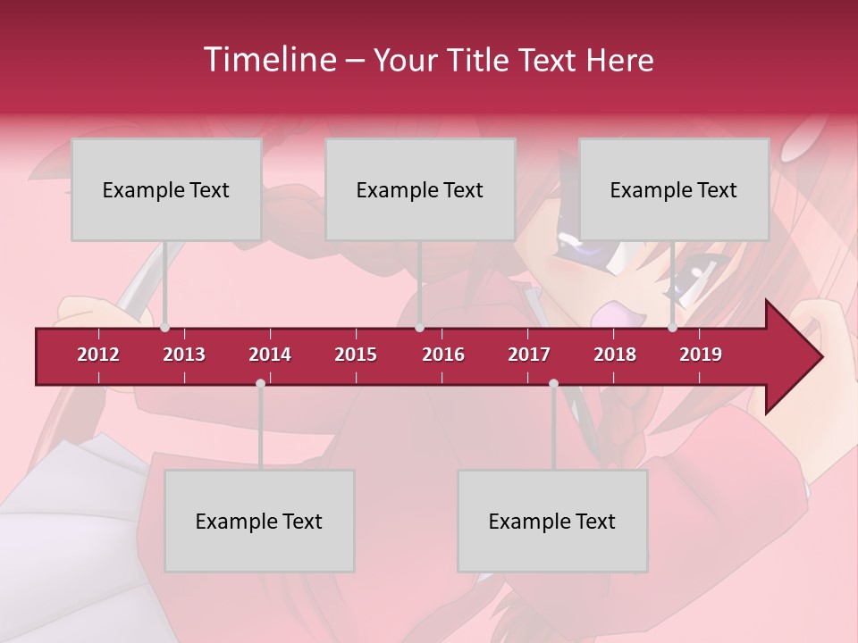 A Woman With Red Hair Is Holding An Umbrella PowerPoint Template
