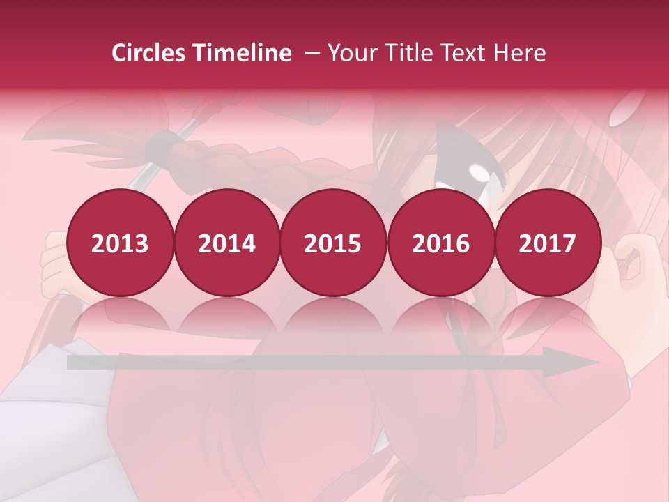 A Woman With Red Hair Is Holding An Umbrella PowerPoint Template