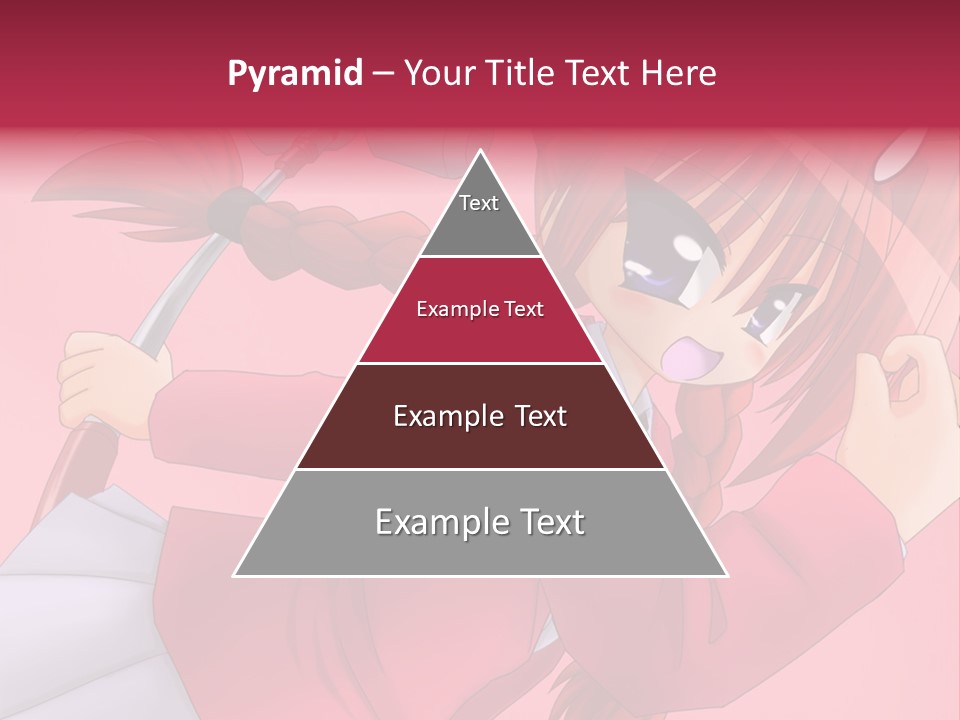 A Woman With Red Hair Is Holding An Umbrella PowerPoint Template