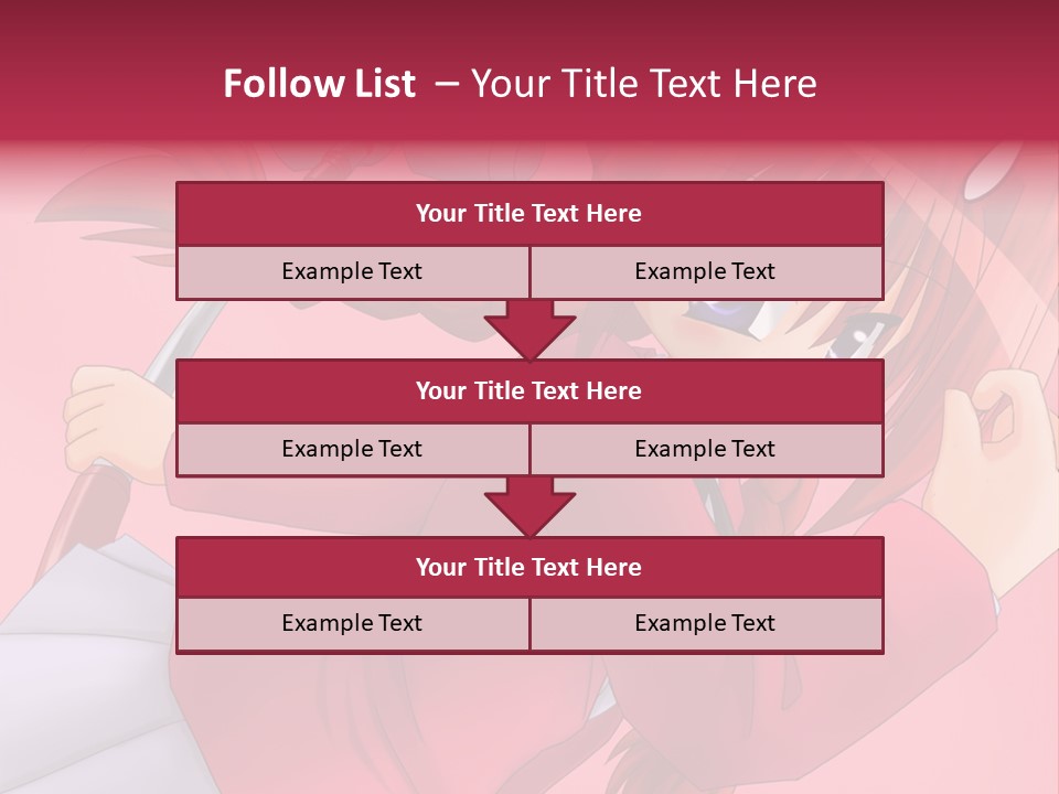A Woman With Red Hair Is Holding An Umbrella PowerPoint Template