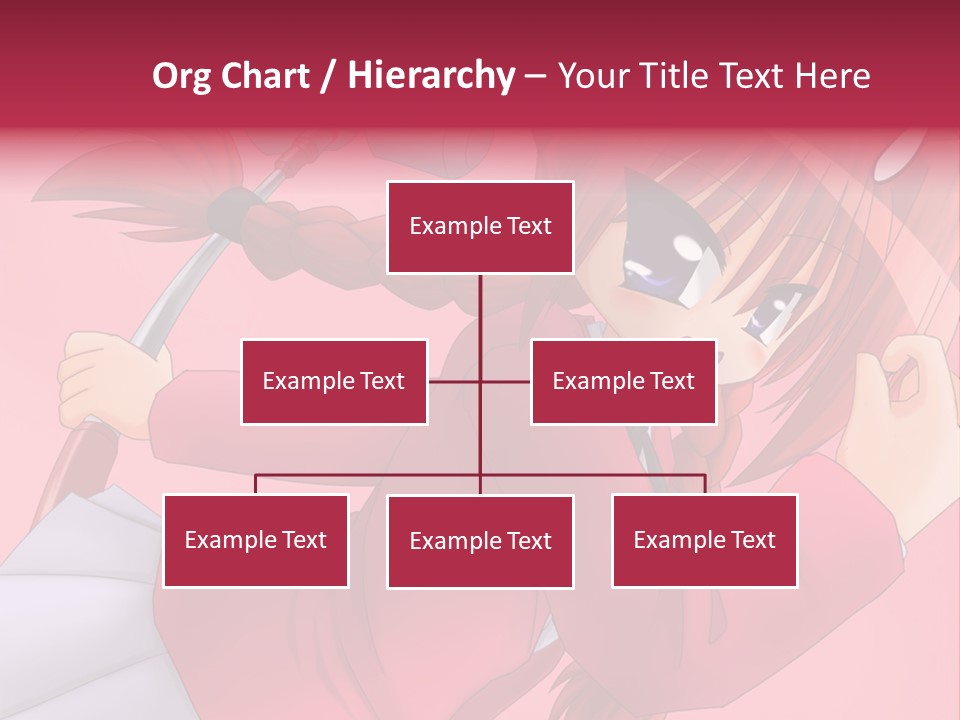 A Woman With Red Hair Is Holding An Umbrella PowerPoint Template