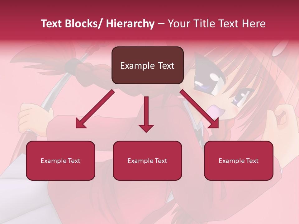 A Woman With Red Hair Is Holding An Umbrella PowerPoint Template