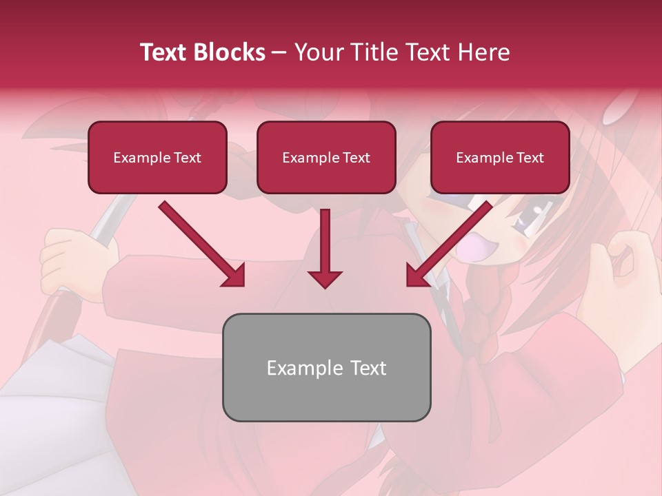 A Woman With Red Hair Is Holding An Umbrella PowerPoint Template
