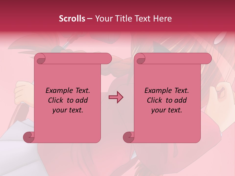 A Woman With Red Hair Is Holding An Umbrella PowerPoint Template