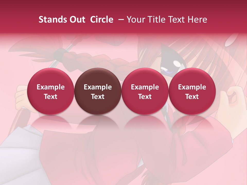 A Woman With Red Hair Is Holding An Umbrella PowerPoint Template