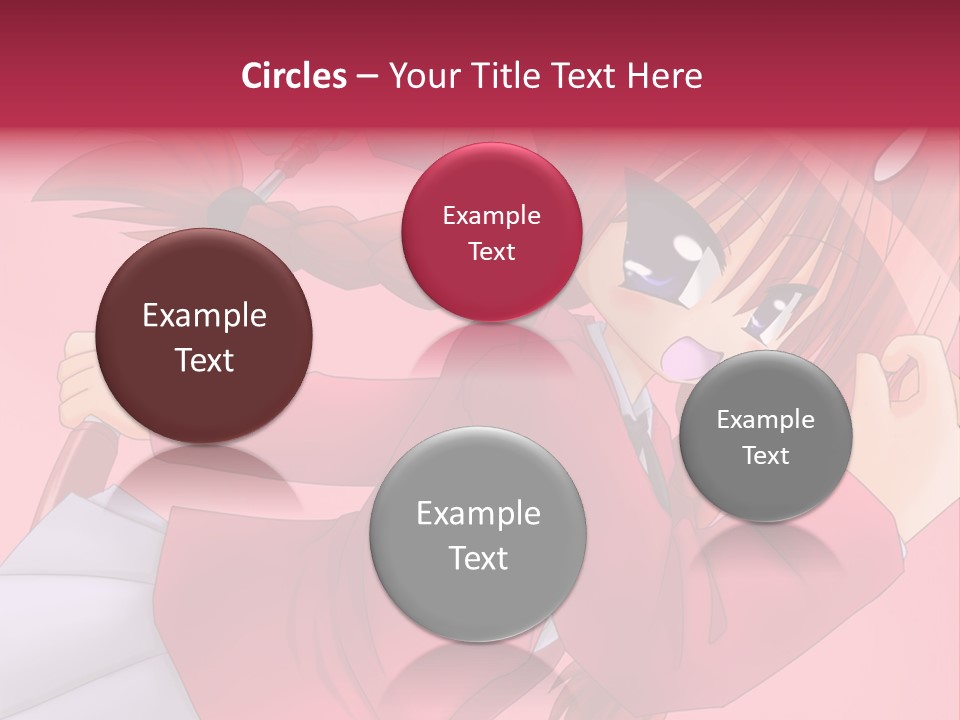 A Woman With Red Hair Is Holding An Umbrella PowerPoint Template