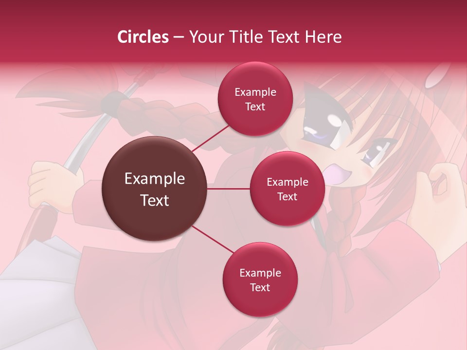 A Woman With Red Hair Is Holding An Umbrella PowerPoint Template