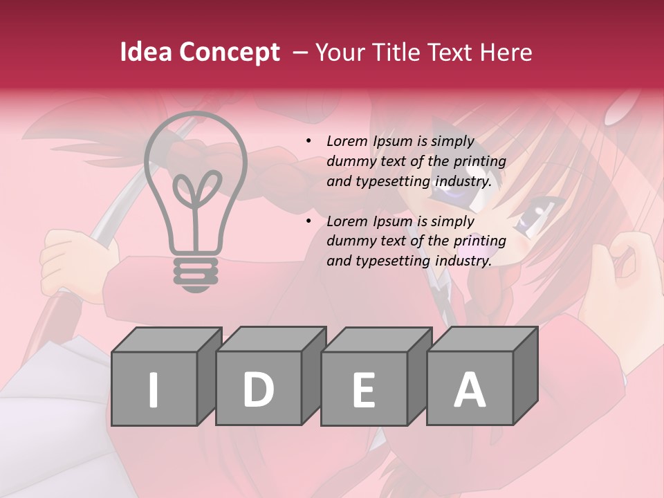 A Woman With Red Hair Is Holding An Umbrella PowerPoint Template