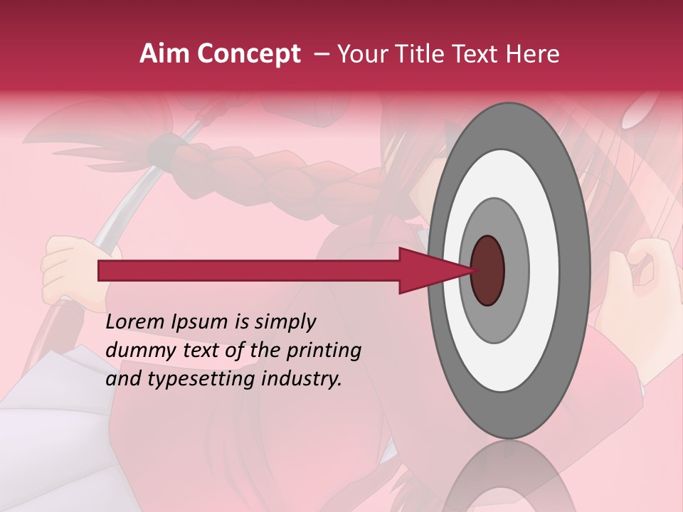 A Woman With Red Hair Is Holding An Umbrella PowerPoint Template