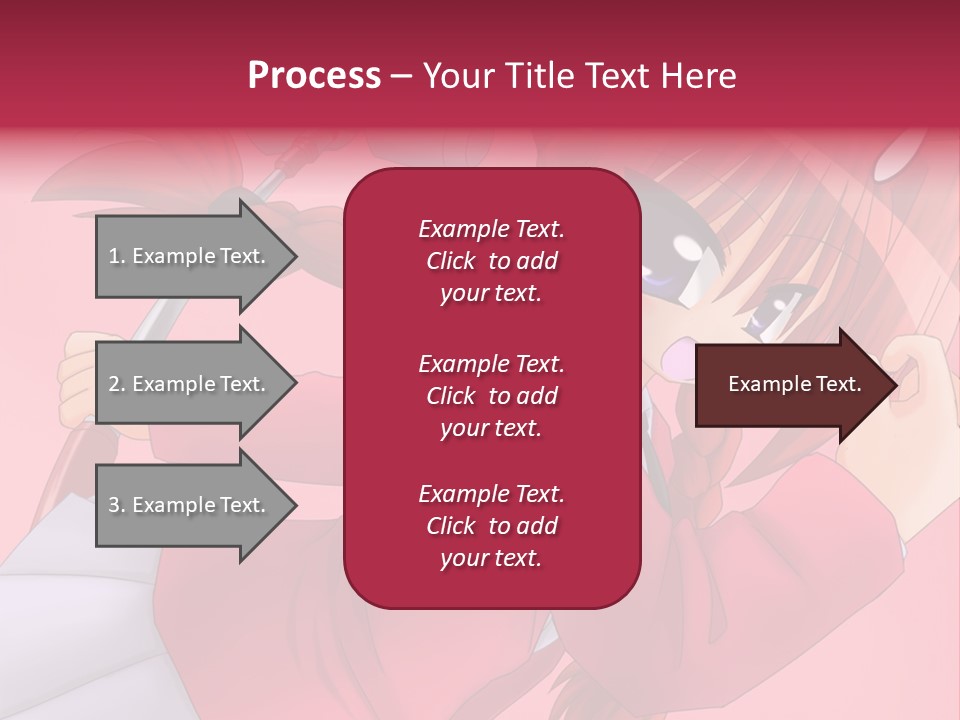 A Woman With Red Hair Is Holding An Umbrella PowerPoint Template