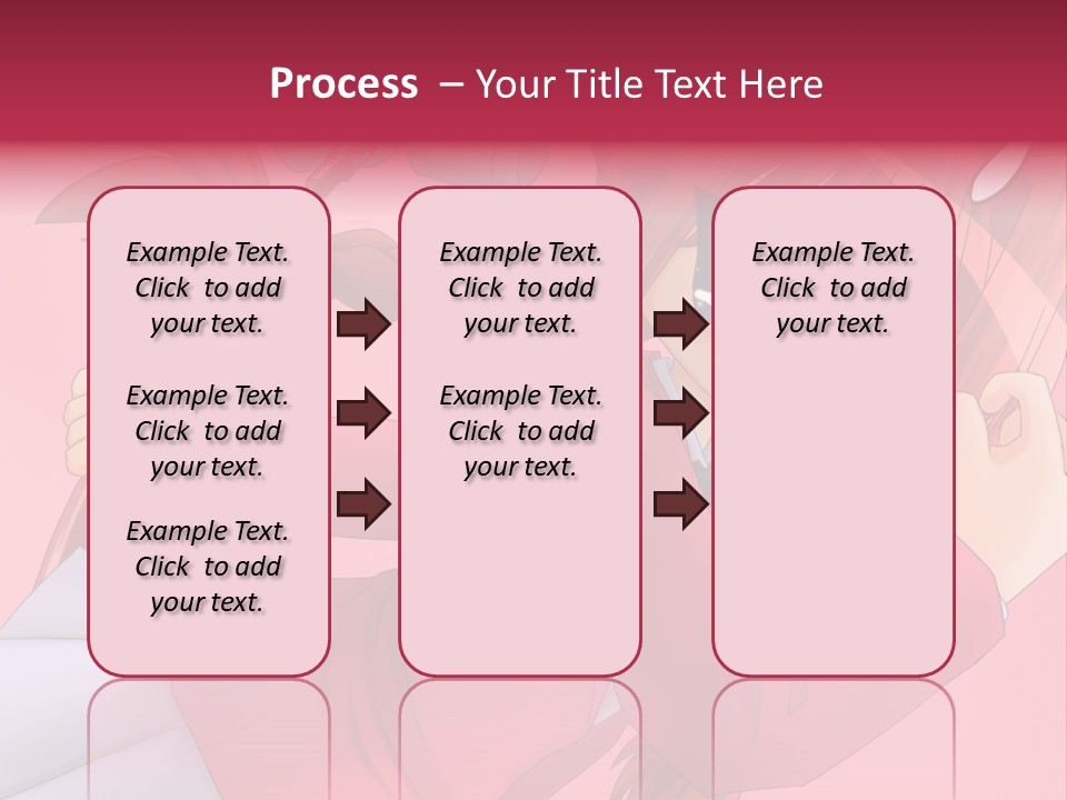 A Woman With Red Hair Is Holding An Umbrella PowerPoint Template