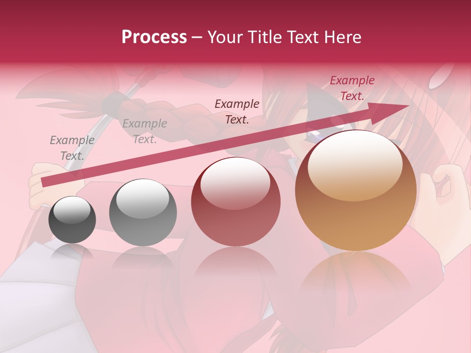 A Woman With Red Hair Is Holding An Umbrella PowerPoint Template