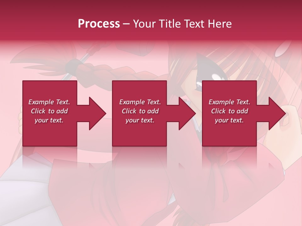 A Woman With Red Hair Is Holding An Umbrella PowerPoint Template