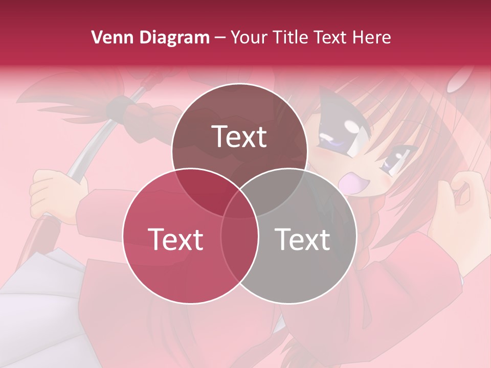 A Woman With Red Hair Is Holding An Umbrella PowerPoint Template