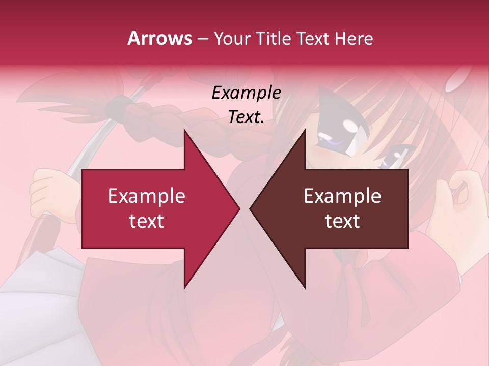 A Woman With Red Hair Is Holding An Umbrella PowerPoint Template