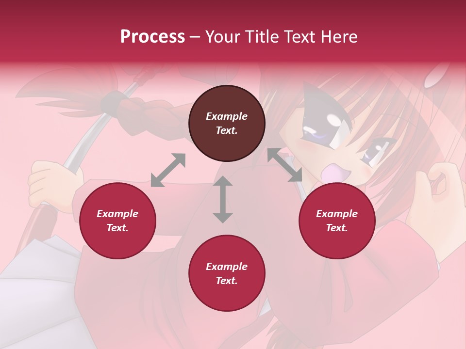 A Woman With Red Hair Is Holding An Umbrella PowerPoint Template