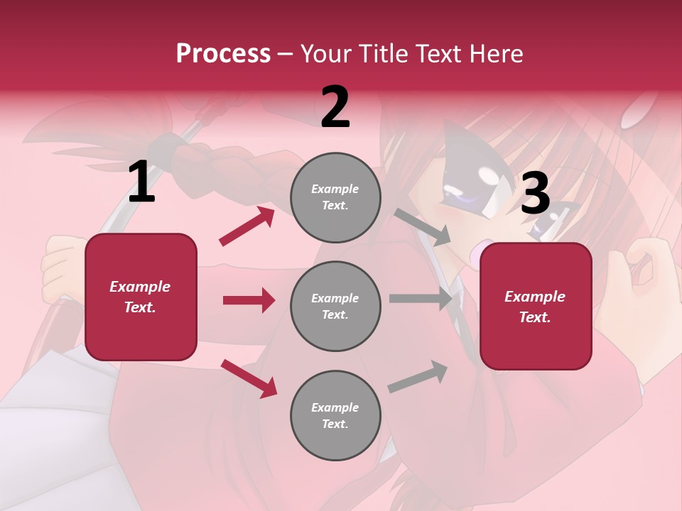 A Woman With Red Hair Is Holding An Umbrella PowerPoint Template